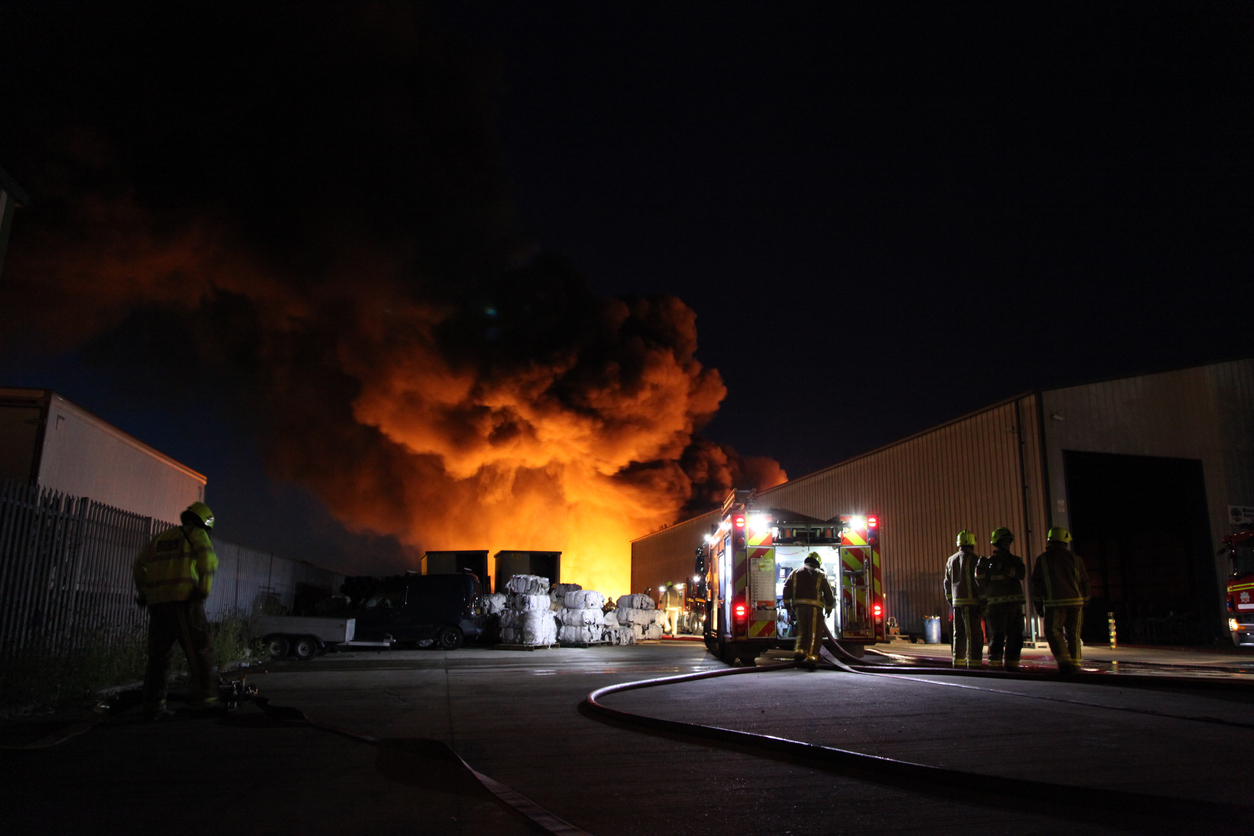 Feu de hangar